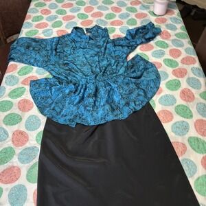 Vintage 80s Business Dress Long Sleeve Old Money Sabino S-m